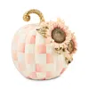 Mackenzie-childs Rosy Check Large Sunflower Pumpkin In Pink