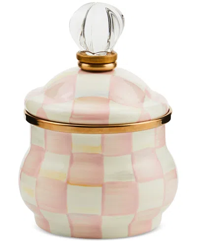 MACKENZIE-CHILDS ROSY CHECK LIDDED SUGAR BOWL