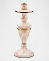 Mackenzie-childs Rosy Check Medium Candlestick