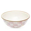 Mackenzie-childs Rosy Check Medium Everyday Bowl In Pink