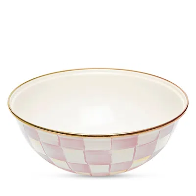 Mackenzie-childs Rosy Check Medium Everyday Bowl In Pink