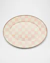 Mackenzie-childs Rosy Check Large Oval Platter