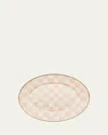 Mackenzie-childs Rosy Check Medium Oval Platter