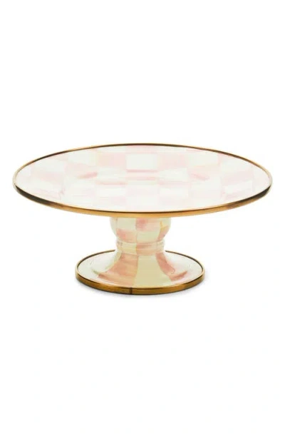 MACKENZIE-CHILDS MACKENZIE CHILDS ROSY CHECK MINI PEDESTAL PLATTER