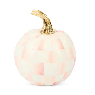 Mackenzie-childs Rosy Check Mini Pumpkin In Pink