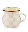 Mackenzie-childs Rosy Check Enamel Mug In Pink