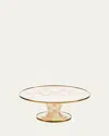 Mackenzie-childs Rosy Check Pedestal Platter, Mini