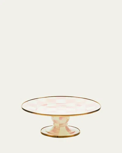 Mackenzie-childs Rosy Check Pedestal Platter, Mini