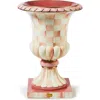 Mackenzie-childs Mackenzie Childs Rosy Check Pedestal Urn In Pink