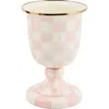 Mackenzie-childs Mackenzie Childs Rosy Check Pedestal Vase In Pink