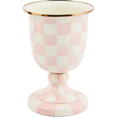 Mackenzie-childs Mackenzie Childs Rosy Check Pedestal Vase In Pink