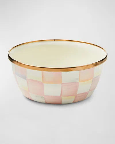 Mackenzie-childs Rosy Check Pinch Bowl In Pink