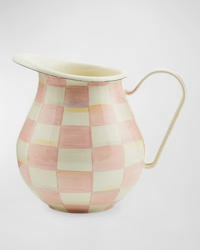 MACKENZIE-CHILDS ROSY CHECK ENAMEL PITCHER
