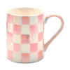 Mackenzie-childs Rosy Check Porcelain Mug In Pink