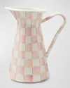 Mackenzie-childs Rosy Check Large Practical Pitcher