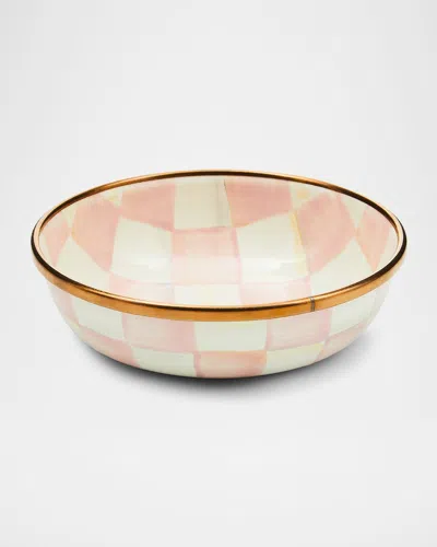 Mackenzie-childs Rosy Check Relish Dish In Pink