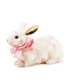 Mackenzie-childs Rosy Check Resting Bunny Figurine In Pink