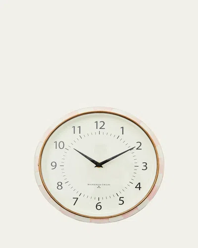 Mackenzie-childs Mackenzie Childs Sterling Check School Wall Clock In Multi