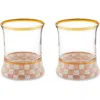Mackenzie-childs Mackenzie Childs Rosy Check Set Of 2 Tumblers