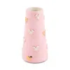 Mackenzie-childs Rosy Check Short Heart Vase In Pink