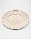 Mackenzie-childs Rosy Check Small Oval Platter