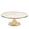 Mackenzie-childs Rosy Check Small Pedestal Platter