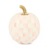 Mackenzie-childs Rosy Check Small Pumpkin In Pink