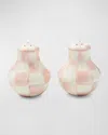 Mackenzie-childs Rosy Check Small Salt & Pepper Shakers