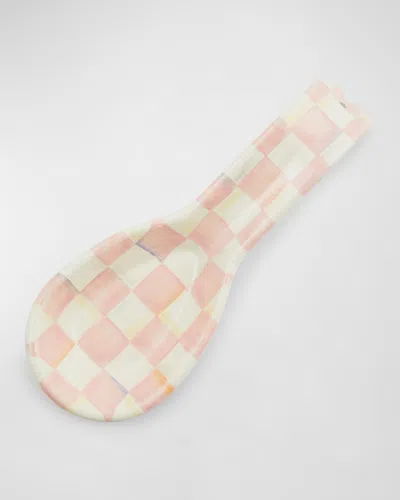 Mackenzie-childs Rosy Check Spoon Rest In Multi