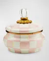 Mackenzie-childs Mackenzie Childs Rosy Check Enameled Steel Squashed Pot