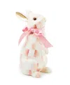 Mackenzie-childs Rosy Check Standing Bunny Figurine In Pink