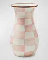 Mackenzie-childs Rosy Check Tall Vase