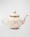 Mackenzie-childs Rosy Check Enamel Teapot, 4 Cup