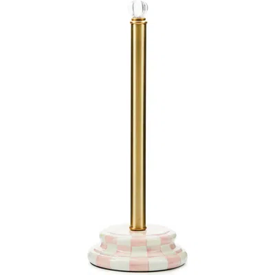 Mackenzie-childs Mackenzie Childs Rosy Check® Toilet Tissue Holder In Pink