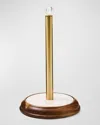 Mackenzie-childs Rosy Check Wood Paper Towel Holder