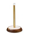Mackenzie-childs Rosy Check Wood Paper Towel Holder In Multi