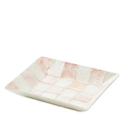 Mackenzie-childs Rosy Checks Capiz Soap Dish