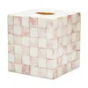 Mackenzie-childs Rosy Checks Capiz Tissue Cover