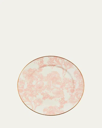 Mackenzie-childs Rosy English Garden Enamel Charger Plate In Multi