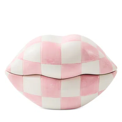 Mackenzie-childs Rosy Lips Kiss Me Box In Pink