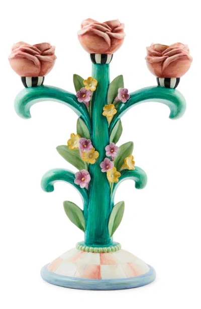 Mackenzie-childs Mackenzie Childs Rosy Meadow Candlelabra In Multi