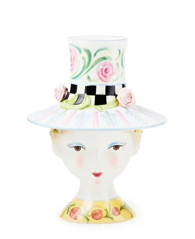 Mackenzie-childs Rosy Meadow Lady Rose Lidded Vase In Multi