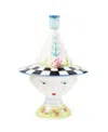 Mackenzie-childs Rosy Meadow Lady Tulip Lidded Vase In Multi