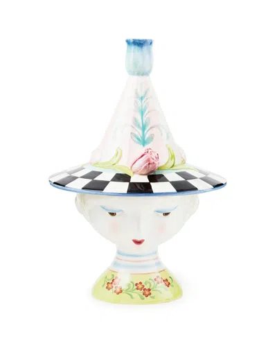 Mackenzie-childs Rosy Meadow Lady Tulip Lidded Vase In Multi