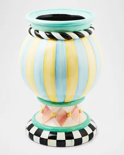 Mackenzie-childs Rosy Meadow Medium Urn, 22" In Multi