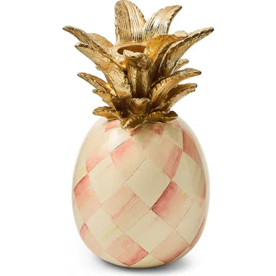Mackenzie-childs Mackenzie Childs Rosy Pineapple Candleholder In Pink