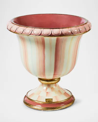 Mackenzie-childs Rosy Stripe Urn In Pink