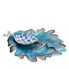 Mackenzie-childs Royal Autumn Leaf Ceramic Serving Set, Set Of 2 In Blue
