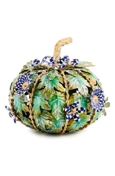 Mackenzie-childs Mackenzie Childs Royal Autumn Metal Pumpkin In Green