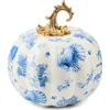 Mackenzie-childs Mackenzie Childs Royal Autumn Toile Pumpkin In White